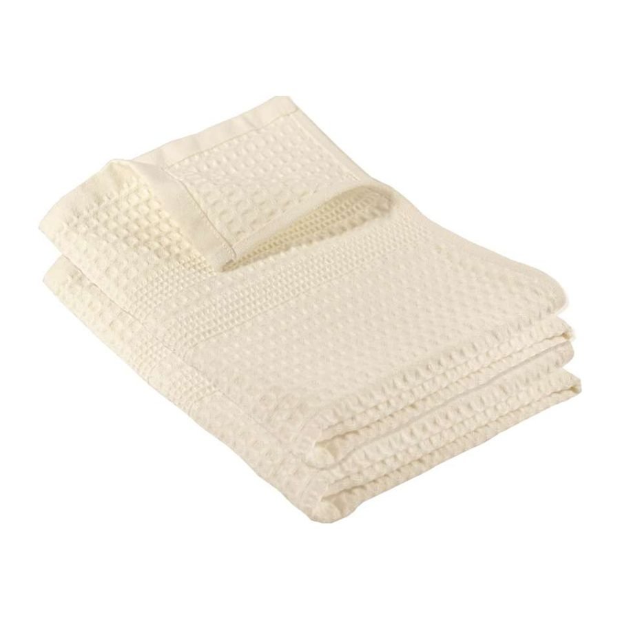 Cream waffle towels