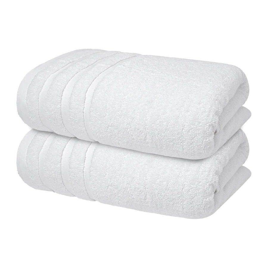 White bath towels