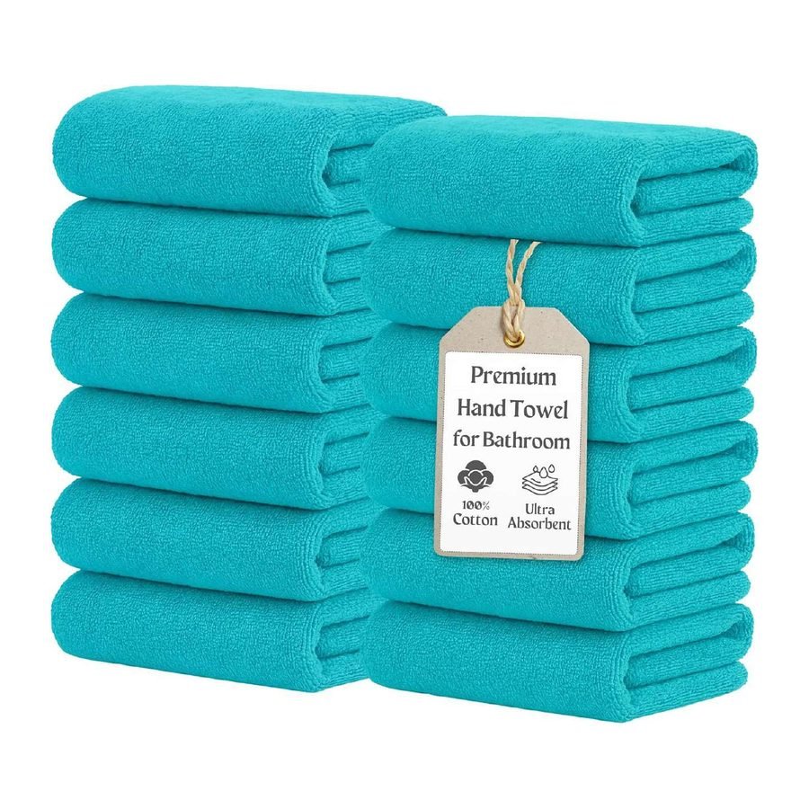 Teal hand towels